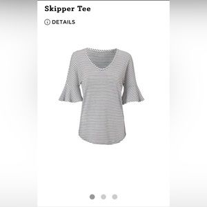 Cabi Black White Striped top